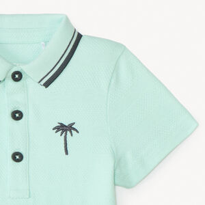 Polo de manga corta con bordado fantasía para bebé niño 