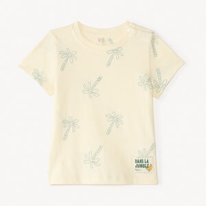 Camiseta de manga corta con bordado de palmeras para bebé niño 