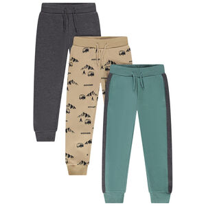 Pack de 3 pantalones de chándal en lana para niño Main Pack de 3 pantalones de chándal en lana para niño