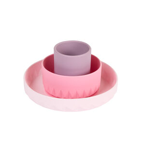 Coffret de comida 3 piezas Origami en silicona - Lila 