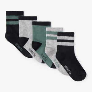 Lot de 5 paires de chaussettes côtelées pour garçon  Main Lot de 5 paires de chaussettes côtelées pour garçon