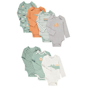 Pack de 7 bodies de jersey estampados para bebé niño 