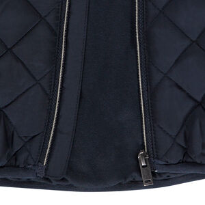 Chaleco efecto acolchado con capucha  