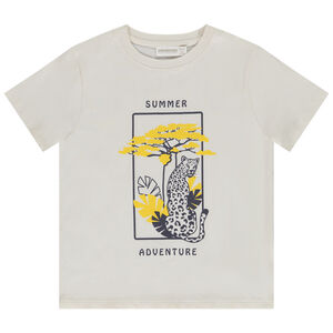 Camiseta manga corta print leopardo para niño 