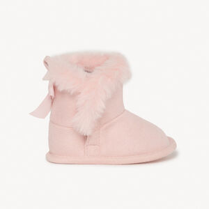 Botines suaves de peluche con lazo para bebé niña  Main Botines suaves de peluche con lazo para bebé niña
