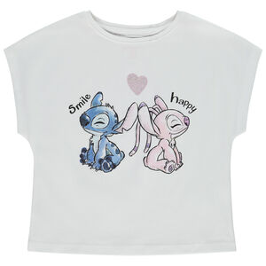 Camiseta manga corta print Stitch & Angel Disney para niña Main Camiseta manga corta print Stitch & Angel Disney para niña