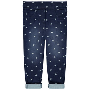 Jeans slim efecto lavado para bebé niña 