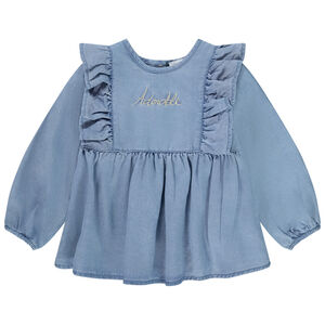 Túnica de manga larga efecto vaquero para bebé niña 