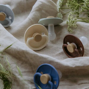 Lote de 2 chupetes de silicona Little Viking Talla 2 azul polvo/crema 