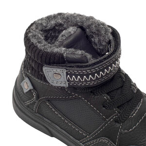 Botines con cuello de terciopelo y forro de peluche para niño 