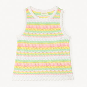 Top de punto tricotado con diseño para niña 
