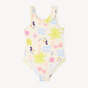 Bañador de una pieza con estampado divertido para niña 