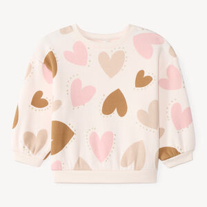 Sudadera de felpa oversize para bebé niña con estampado divertido. 