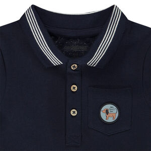 Polo manches courtes en piqué de coton pour bébé garçon 