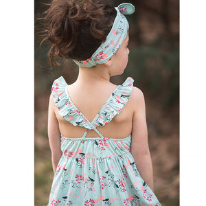 Vestido de tirantes con volantes y estampado floral niña bebé 