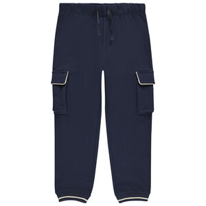 Pantalón jogging estilo cargo con detalles dorados para niña 