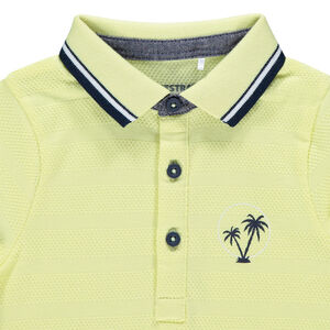 Polo piqué manga corta de algodón orgánico bordado 