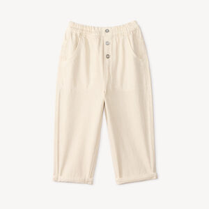 Pantalón de bebé niño de corte globito liso 