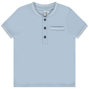 Polo de manga corta con cuello teddy para bebé niño 