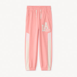 Sudadera holgada de felpa con efecto de bloques de color para niña 