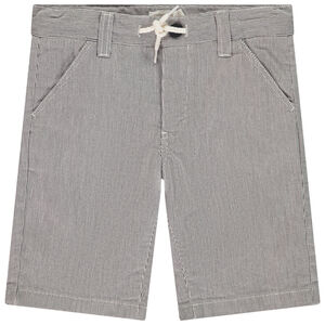 Bermudas de tela a rayas para niño 