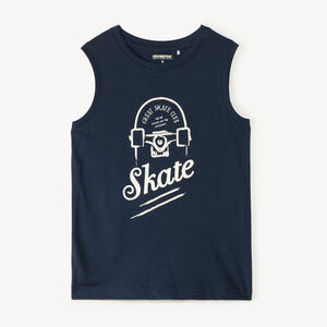 Camiseta sin mangas de jersey con estampado para niño 