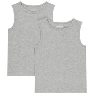 Pack de 2 maillots de cuerpo sin mangas para niño 