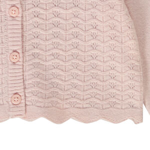 Chaqueta corta de punto calado para bebé niña 