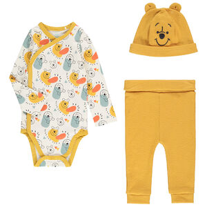 Ensemble bonnet + body imprimé Winnie l'Ourson + pantalon pour bébé garçon Main Ensemble bonnet + body imprimé Winnie l'Ourson + pantalon pour bébé garçon