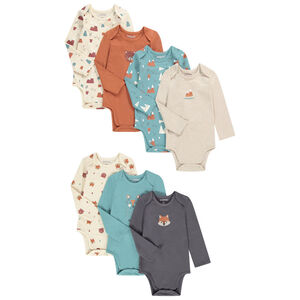 Pack de 7 bodies de jersey estampados para bebé niño 