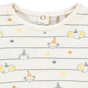 Conjunto de camiseta con estampado y peto largo para bebé niño 