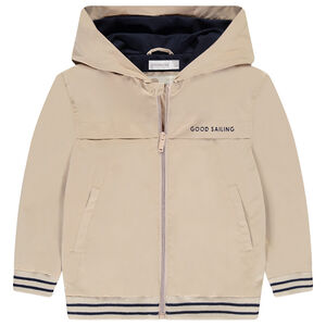 Chaqueta cortavientos unicolor de ripstop forrada para niño 