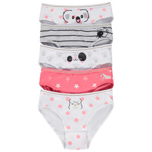 Juego de 5 braguitas con estampado de animales para niña  Main Juego de 5 braguitas con estampado de animales para niña