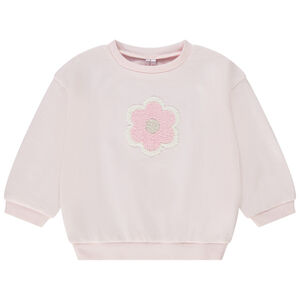 Sudadera oversize con parche de bucles para bebé niña 