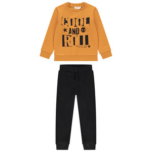 Conjunto de sudadera con print + pantalón de chándal liso para niño Main Conjunto de sudadera con print + pantalón de chándal liso para niño