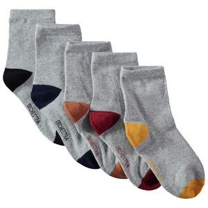 Juego de 5 pares de calcetines con punta y talones que contrastan Main Juego de 5 pares de calcetines con punta y talones que contrastan