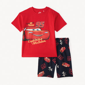 Conjunto de pijama de 2 piezas camiseta + pantalones cortos Flash McQueen Disney-Pixar para niño. 