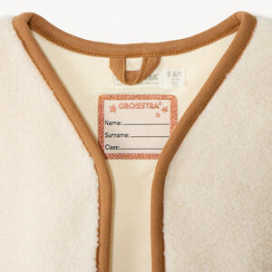 Chaleco sin mangas de sherpa jaspeado para niña 