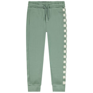 Jogging de felpa con motivo de cuadros para niño 