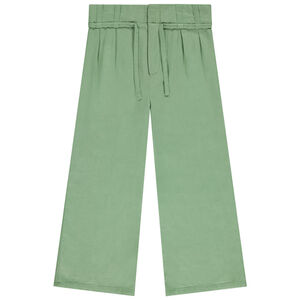 Pantalón ancho de tela lisa para niña 