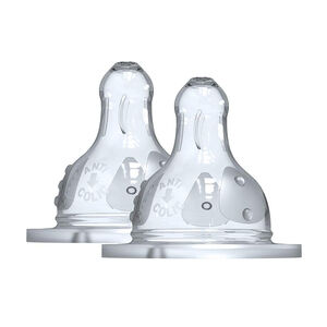 Pack 2 tetinas Flujo 3 redondas de silicona 3 velocidades 6M+  