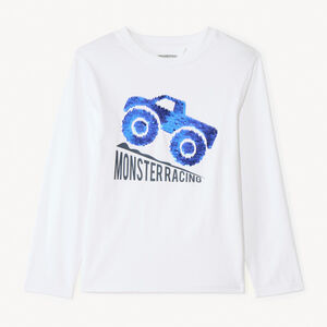 T-shirt manches longues à sequins magiques pour garçon  Main T-shirt manches longues à sequins magiques pour garçon