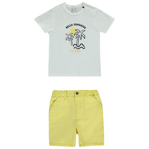 Conjunto 2 piezas print palmeras para bebé niño 