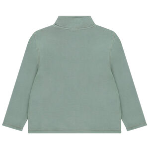 Sudadera polar unicolor con cuello alto para niño 