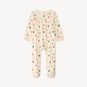 Dors-bien bébé fille en jersey imprimé Noël 