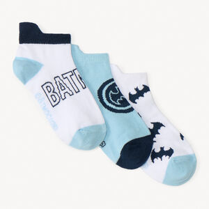 Lote de 3 pares de calcetines cortos Batman Warner para niño. 