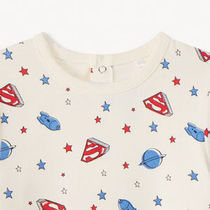 Pelele estampado Superman Warner para bebé niño con aperturas diferentes según la edad 
