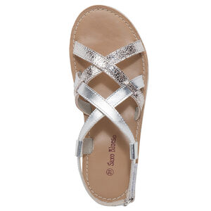 Sandalias con tiras plateadas   
