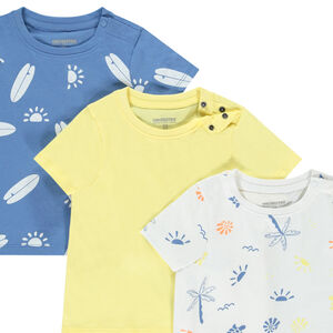 Lote de 3 camisetas de manga corta con diseños para bebé niño 