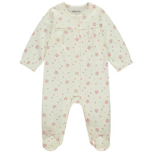 Pelele de manga larga en interlock con estampado floral para bebé niña  Main Pelele de manga larga en interlock con estampado floral para bebé niña